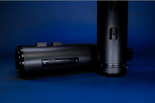 Load image into Gallery viewer, RINEHART RACING 2017-Later HP45 XL 4.5" Midnight Series Touring Mufflers Black with Black End Caps