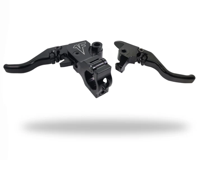 1FNGR Signature Series Adjustable Easier Pull Clutch + Brake Lever Combo | Black - 2015+ Softail