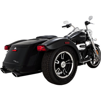 VANCE & HINES Twin Slash Slip-On Mufflers - Black