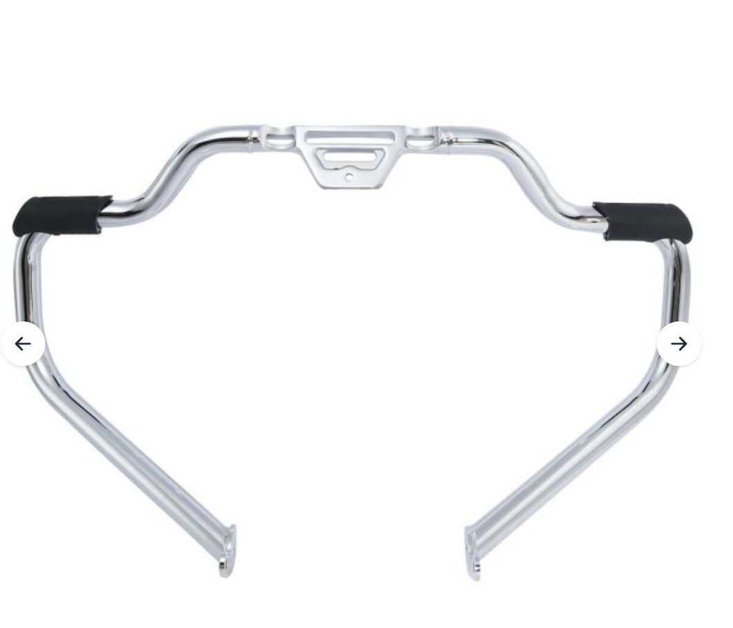 HOGWORKZ Chrome Mustache Engine Guard / Crash Bar for Harley® Softail '18-'24