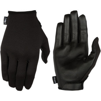 THRASHIN SUPPLY CO. Stealth Leather Palm Gloves - Black -Medium